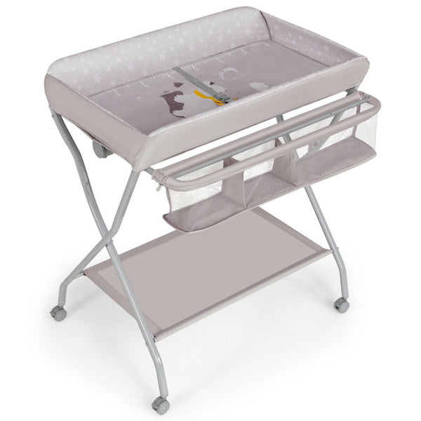 Baby Changing Table with Safety Belt and 4-side Defence