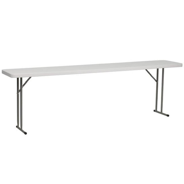 HONGGE Granite White Plastic Folding Table - Seminar Training Plastic Folding Table