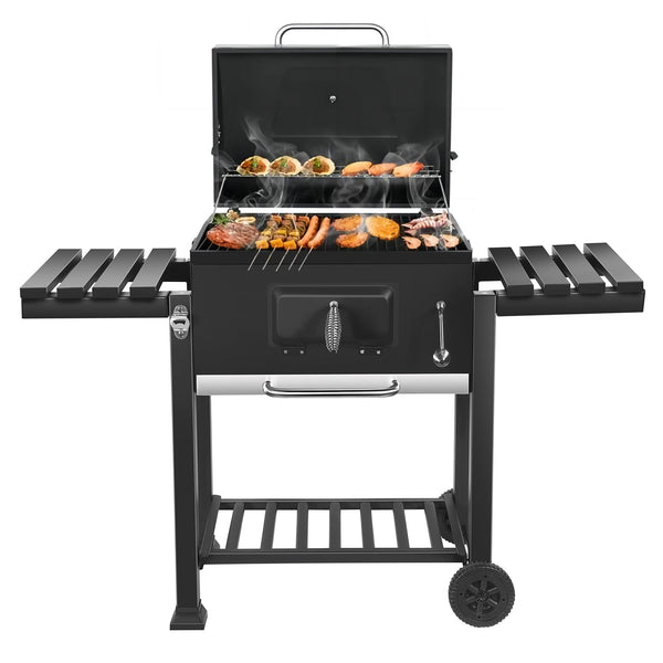 AKIUDEX 24-inch Charcoal Grill, Black