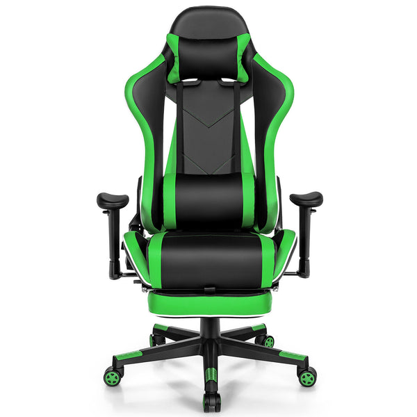 High Back Gaming Chair Adjustable Office Computer Task Chair with Footrest