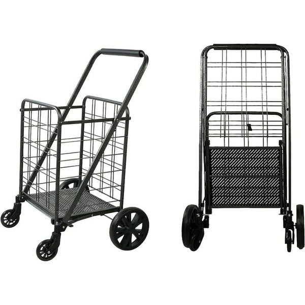 HONGGE Utility Folding Easy-storage Shopping Cart with Swivel Wheels