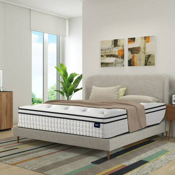 HONGGE 10inch Hybrid of Cooling Gel Memory Foam and Pocket Spring Mattress, Queen