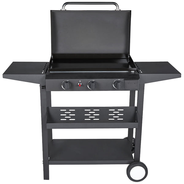 HONGGE 3-Burner Propane Flat Top Gas Grill Griddle, for BBQ, Camping