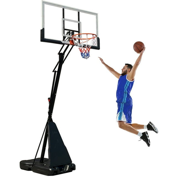 HONGGE 60 inch Portable Basketball Hoop System, 8 - 10 ft. Height Adjustable