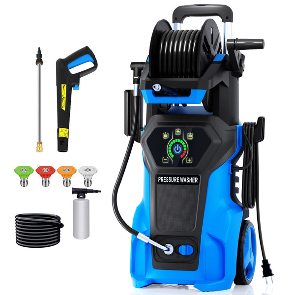 HONGGE 3800 PSI Electric Pressure Washer 2.6 GPM Power Washers Electric Powered with 5 Quick Connect Nozzles