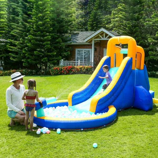 HONGGE Inflatable Water Slide Kids Bounce House Castle Splash Pool with Blower