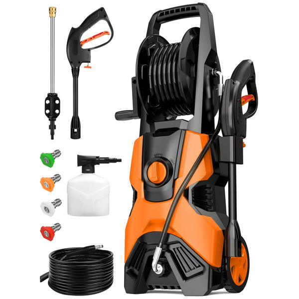 HONGGE 3000PSI at 2.4 GPM 120 V Cold Electric Pressure Washer, Ergonomic Handle