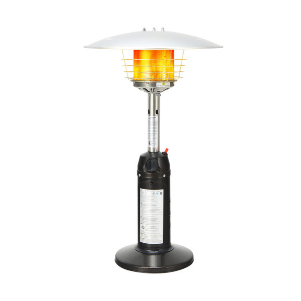 11 000 BTU Portable Tabletop Propane Patio Standing Heater-Black