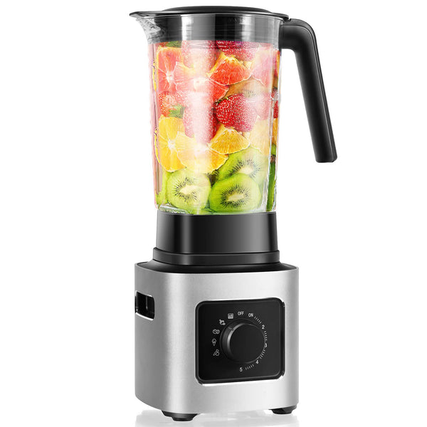 1500W 5-Speed Countertop Smoothie Blender with 5 Presets and 68oz Tritan Jar-Silver