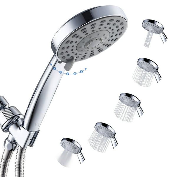 HONGGE Shower Head with Handheld High Pressure, Hand Held Showerhead, with 6ft Hose