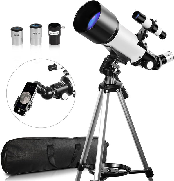 Telescope for Kids and Beginners 70mm Aperture 300mm AZ Mount Astronomical Refracting Telescope