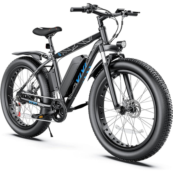 HONGGE Electric Bike 26in x 4.0 Fat Tire Electric Bicycle, 500W 48V 13Ah Electric Mountain Bike