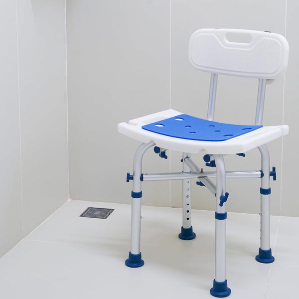 HONGGE Shower Stool with Back Heavy Duty 500Lbs