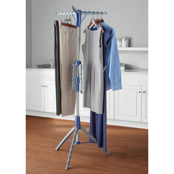 HONGGE Space Saving 2-Tier Tripod Hanging Clothes Drying Rack, Steel