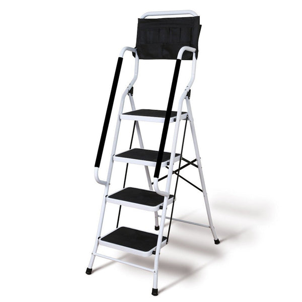 HONGGE 4 Step Ladder Portable Folding Step Stool for Adults