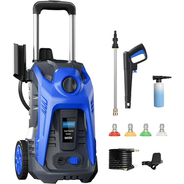 Electric Pressure Washer - 3900PSI Max 2.6GPM Power Washer with 25FT Hose 4 Quick Connect Nozzles, Soap Tank Clean Cars, Home, Patio Driveway